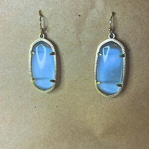 Kendra Scott Danielle Gold Statement Earrings in Ivory Mother-of-Pearl